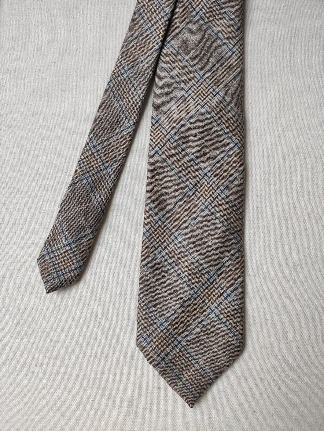 Altea Milano cravate en laine et cachemire Prince de Galles Made in Italy