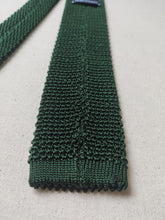 Charger l&#39;image dans la galerie, Franco Bassi cravate verte en tricot de soie Made in Italy
