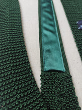 Afbeelding in Gallery-weergave laden, Franco Bassi cravate verte en tricot de soie Made in Italy
