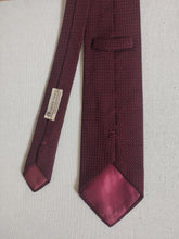 Charger l&#39;image dans la galerie, Davide Cenci cravate vintage en grenadine de soie bordeaux Made in Italy
