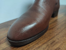 Afbeelding in Gallery-weergave laden, Tanino Crisci bottines Jodhpur en cuir grainé marron 36,5 FR Made in Italy
