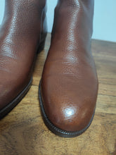 Afbeelding in Gallery-weergave laden, Tanino Crisci bottines Jodhpur en cuir grainé marron 36,5 FR Made in Italy
