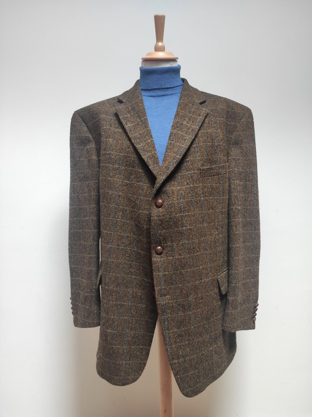 Harris Tweed X Barutti blazer tweed à carreaux en laine 62/64