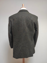 Carica l&#39;immagine nel visualizzatore di Gallery, Harris Tweed blazer tweed vert chiné en pure laine L
