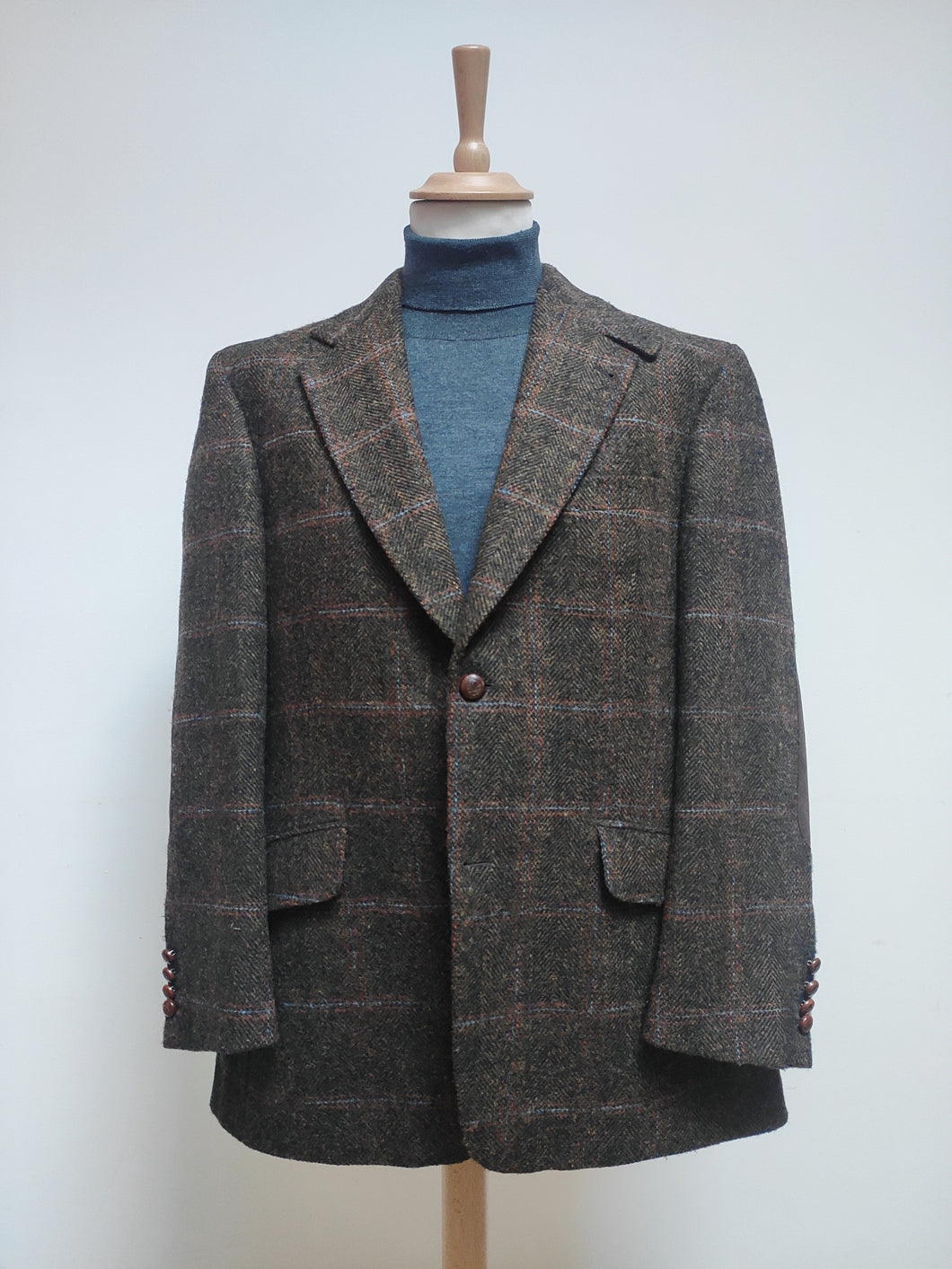 Harris Tweed X Barutti blazer marron à carreaux en pure laine vierge