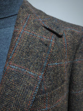 Afbeelding in Gallery-weergave laden, Harris Tweed X Barutti blazer marron à carreaux en pure laine vierge
