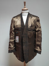 Charger l&#39;image dans la galerie, Harris Tweed X Mario Barutti blazer marron à carreaux en laine 50
