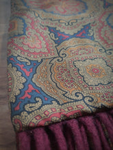 Charger l&#39;image dans la galerie, Etro Milano écharpe double face vintage paisley en cachemire et soie Made in Italy
