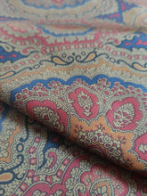 Charger l&#39;image dans la galerie, Etro Milano écharpe double face vintage paisley en cachemire et soie Made in Italy
