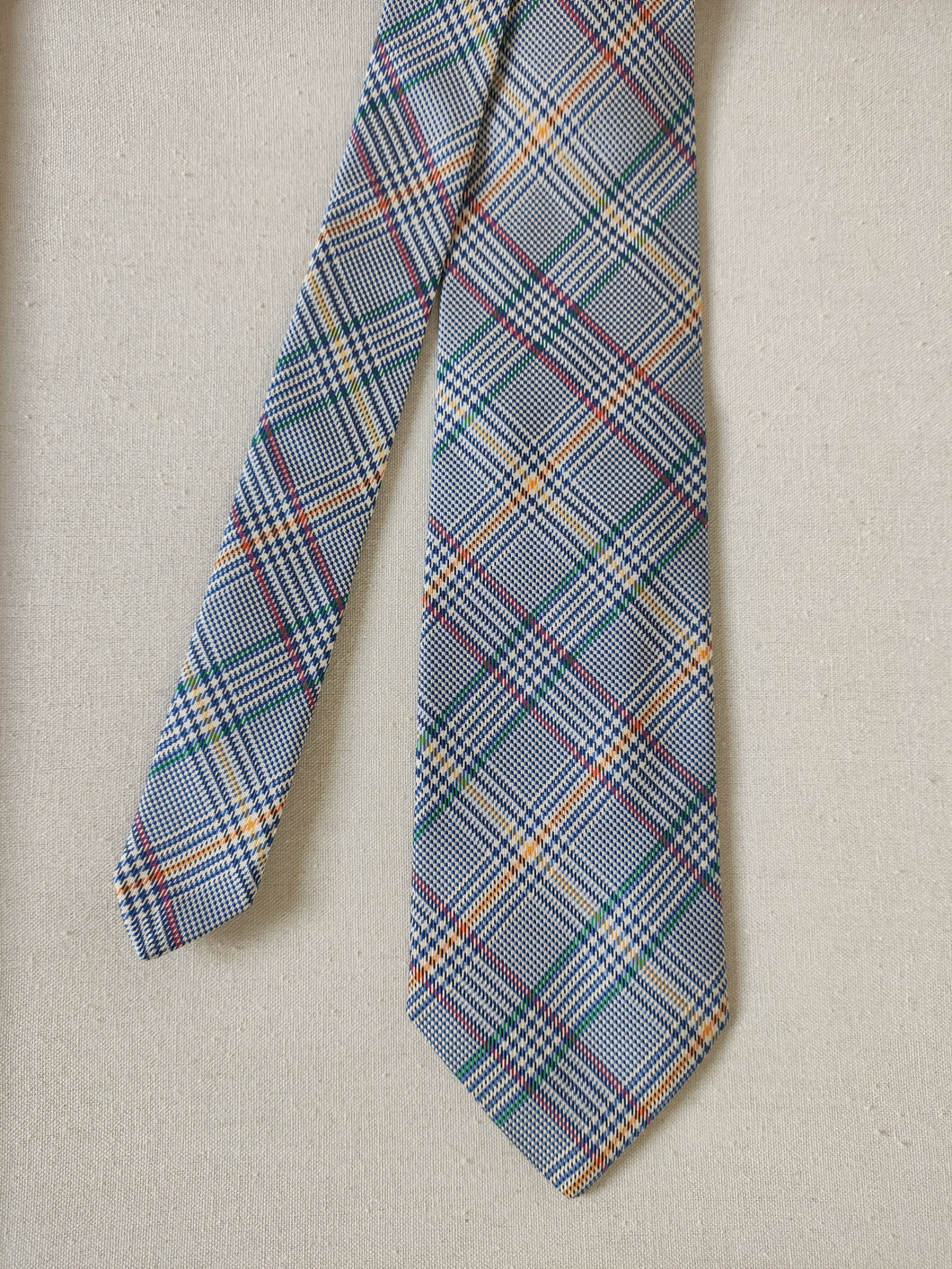 Drake's cravate en soie à carreaux Prince de Galles Made in England