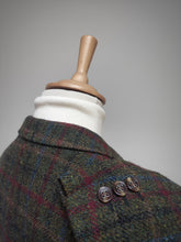 Afbeelding in Gallery-weergave laden, Harris Tweed blazer tweed vert foncé à carreaux 52
