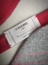 Charger l&#39;image dans la galerie, Cinabre Paris noeud papillon tartan gris et rose en laine et soie Made in France
