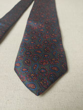 Afbeelding in Gallery-weergave laden, Medison Roma cravate vintage en soie à motif paisley Made in Italy
