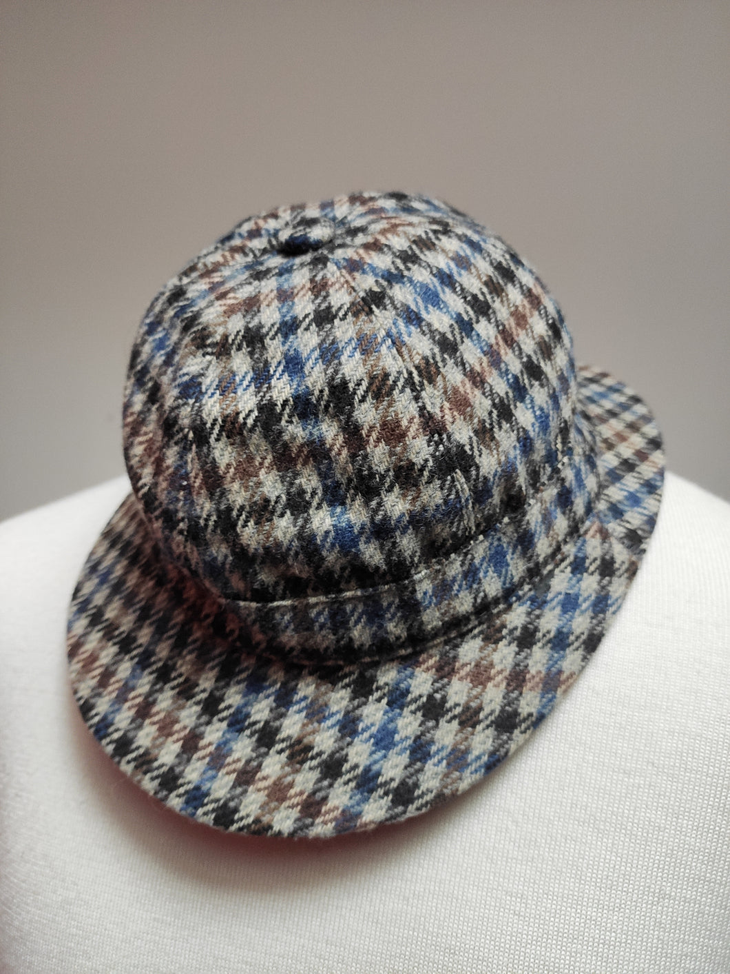 Scott & Co Hatters X Old England chapeau pliant tweed ghillie 100% laine 56