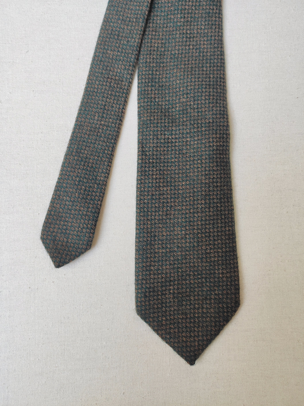 Nicky Milano cravate verte vintage en pur cachemire Made in Italy