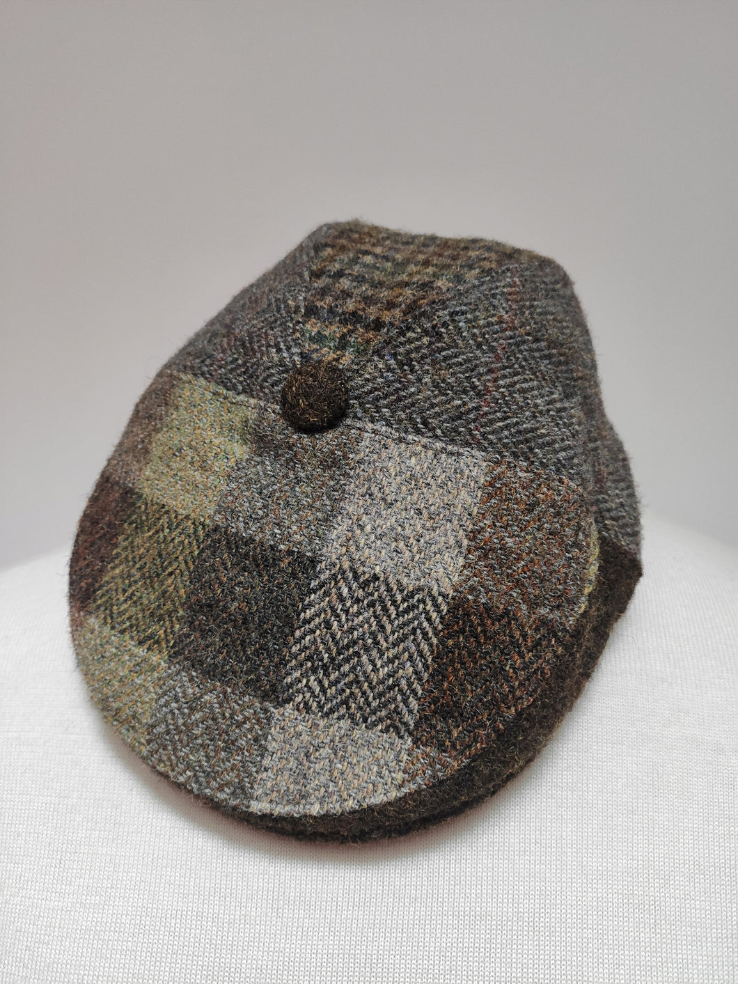 Harris Tweed X Broswell casquette plate tweed patch en pure laine 56