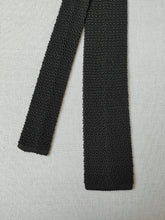 Carica l&#39;immagine nel visualizzatore di Gallery, Cravate vintage verte en maille 100% soie Made in Italy
