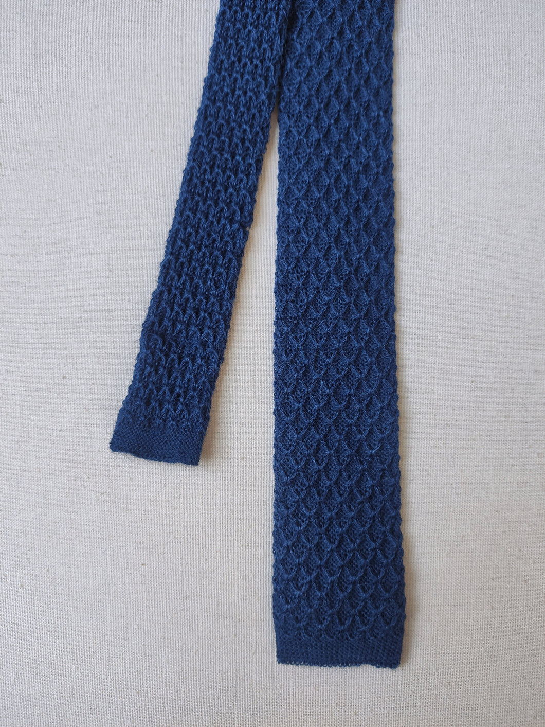 Burberrys cravate tricot vintage en laine mohair et alpaga Made in England