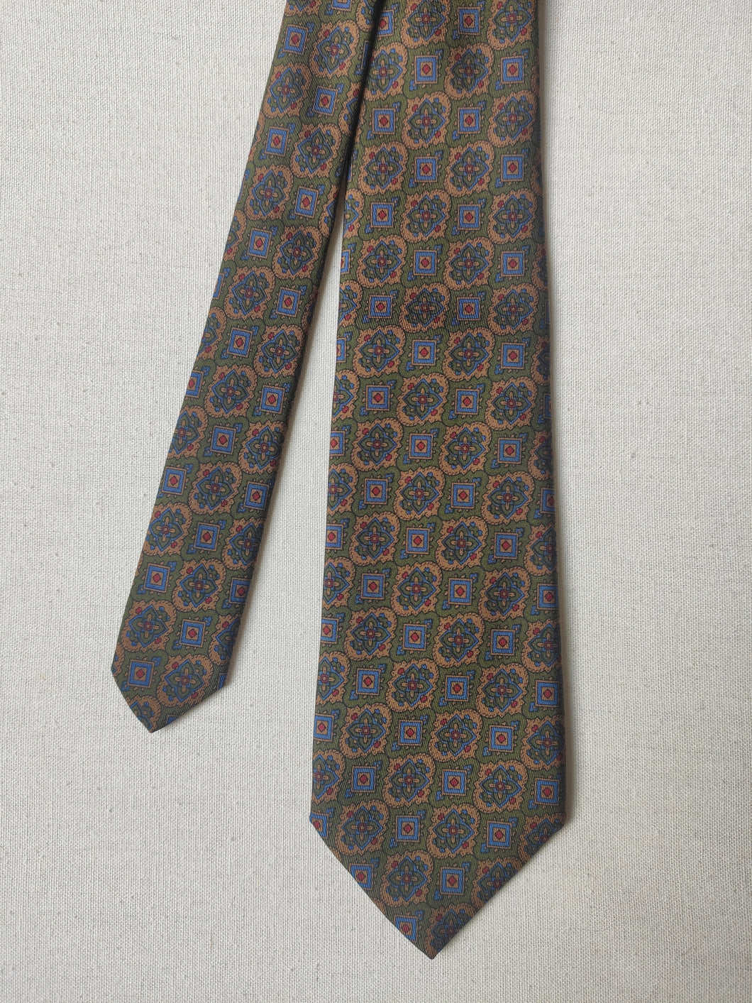 Capel Paris cravate vintage en soie à motif floral Made in Italy