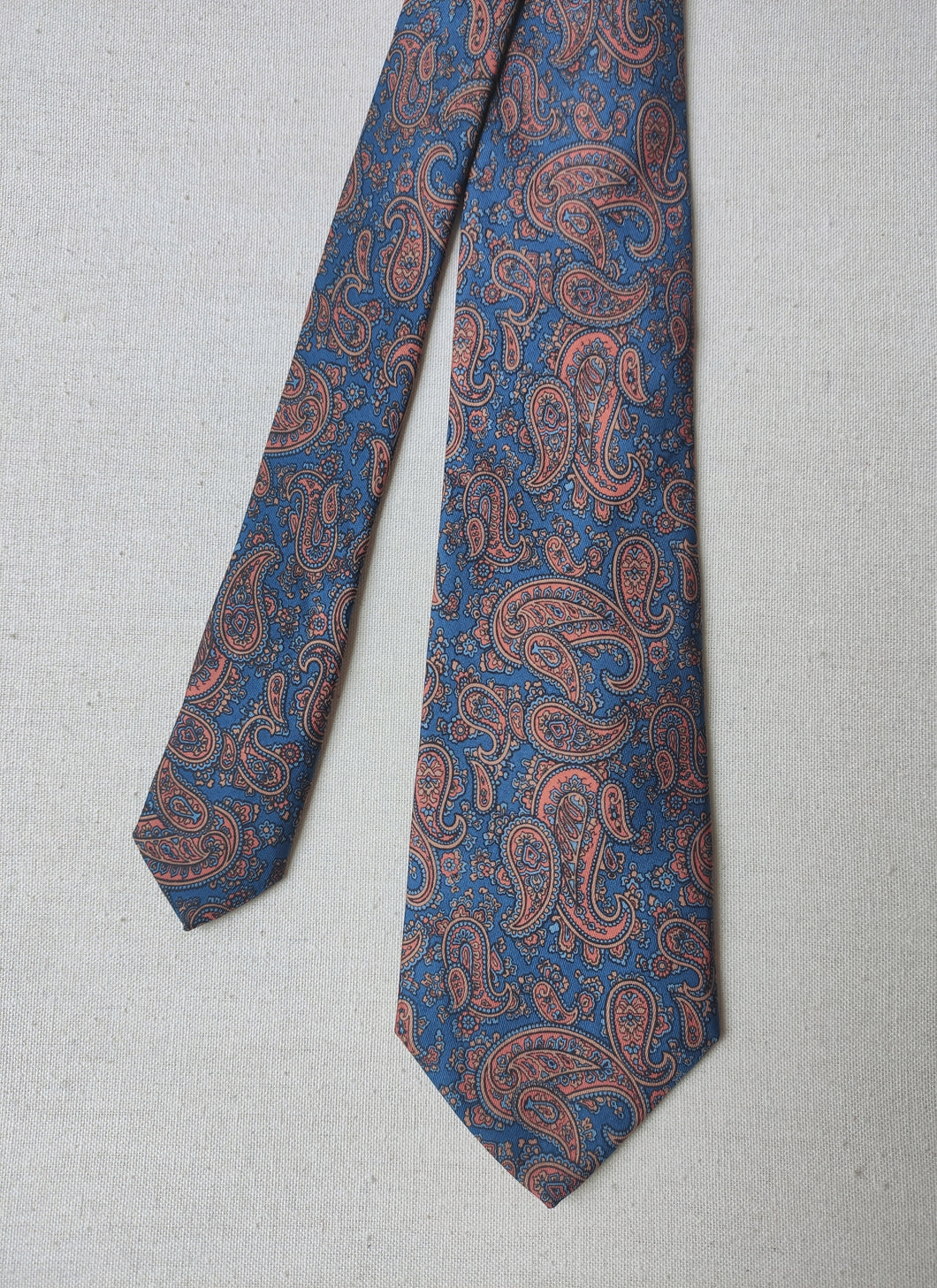Mylord cravate vintage en pure soie à motif paisley Made in Italy