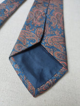 Carica l&#39;immagine nel visualizzatore di Gallery, Mylord cravate vintage en pure soie à motif paisley Made in Italy
