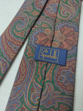 Charger l&#39;image dans la galerie, GB Sportelli cravate vintage en soie à motif paisley Made in Italy
