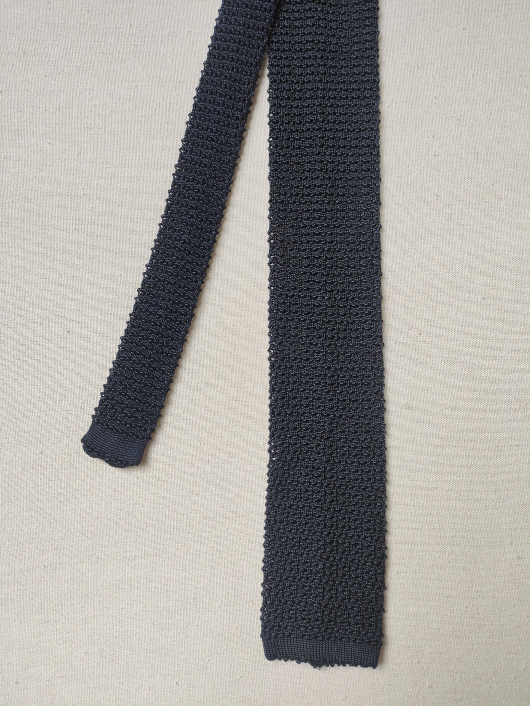 Personality Milano cravate marine vintage en tricot de soie