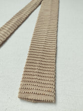 Carica l&#39;immagine nel visualizzatore di Gallery, Cravate tricot vintage beige 100% coton Made in italy
