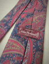 Charger l&#39;image dans la galerie, John Hotland Paris cravate paisley en soie Made in France

