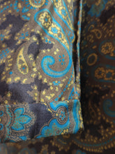 Charger l&#39;image dans la galerie, Piccadilly Lyon robe de chambre vintage à col châle en pure soie M /L
